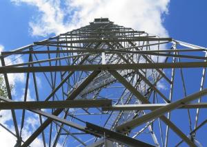China Max 250 Km / H Mobile Telecom Tower Adjustable Height With DIN7990 Bolts factory