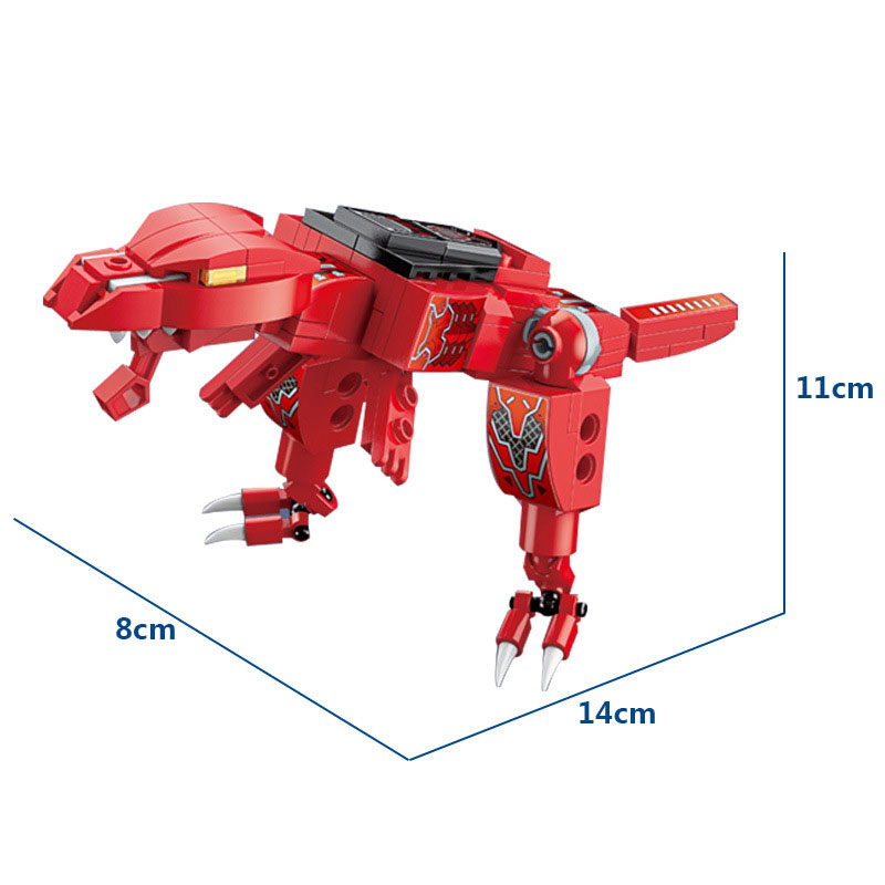 Unisex 6 In 1 Mighty Dinosaur Toy Transforming Mecha Tyrannosaurus Great Gift for 7-12