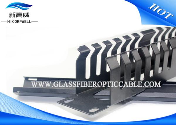 Metal Plastic Ofc Termination Box , 19 Inch 1 U Rack Mount Cable Management