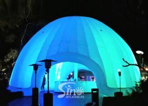 China 8m dia. trade show led light inflatable dome tent made of best pvc coated nylon factory