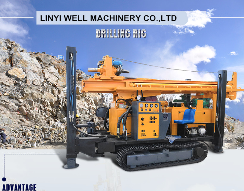 12 Months Warranty Deep Underground Water Well Drilling Rig Machine 450 Meters Depth
