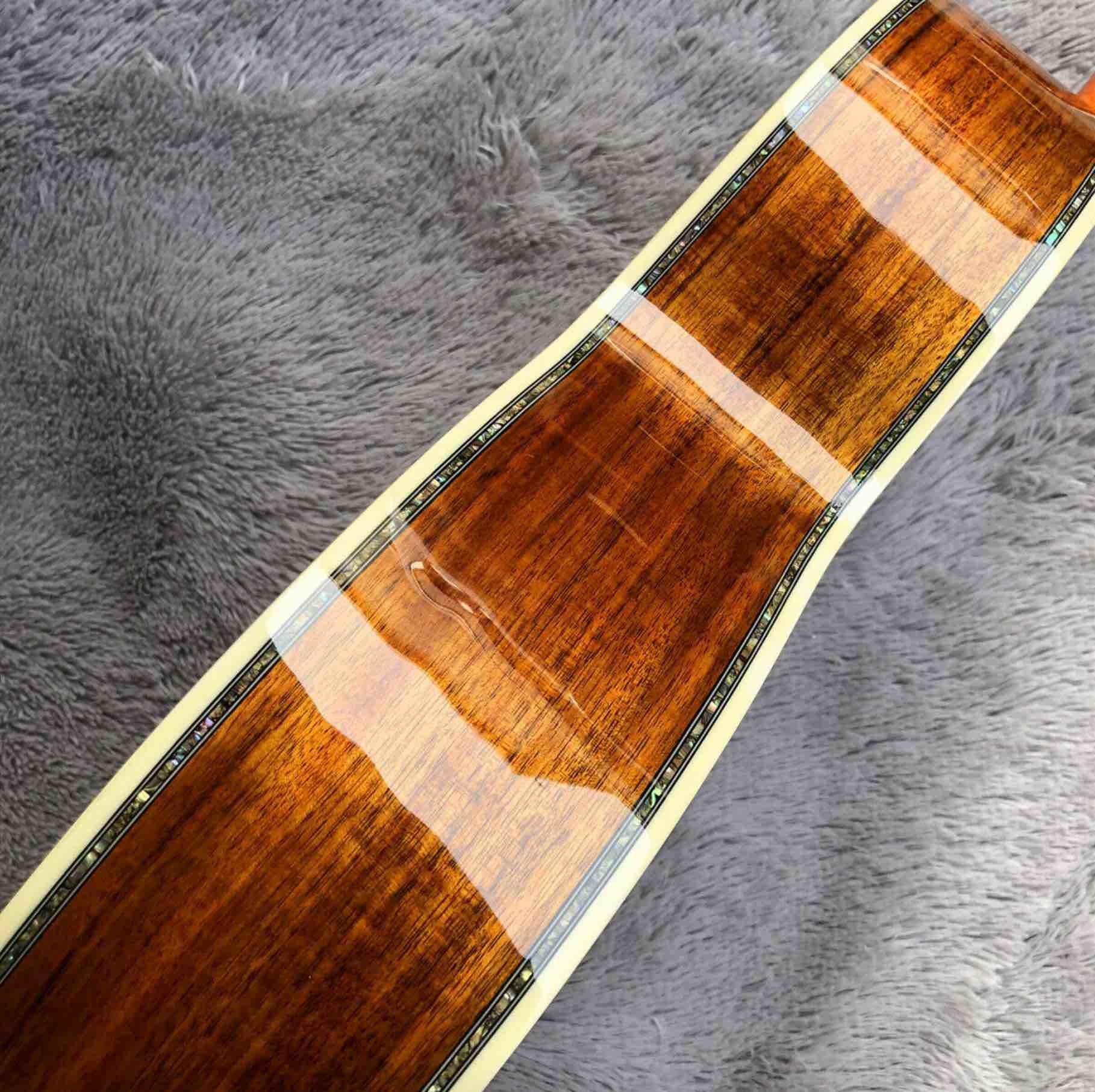 Custom Grand 39" KOA Wood 00045 Parlor Acoustic Guitar 100% All Real Abalone Guitar Accept OOO, OM, D Shape Custom Guita