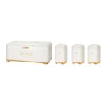 Crown Series Metal Bread Bin Set Tea Can Coffee Can Kitchen Storage Bread