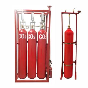 China Enclosed Flooding CO2 Extinguishing System Red Cylinder For Fire Suppression factory