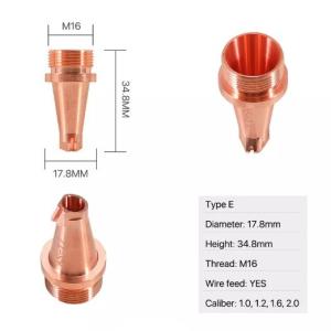 China Height 34.8mm Laser Welding Nozzle D17.8 Laser Cutter Nozzle factory