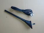 ISO9001 Top Mounted AM FM Car Antenna Spring Mast 7" Black Plastic For Car