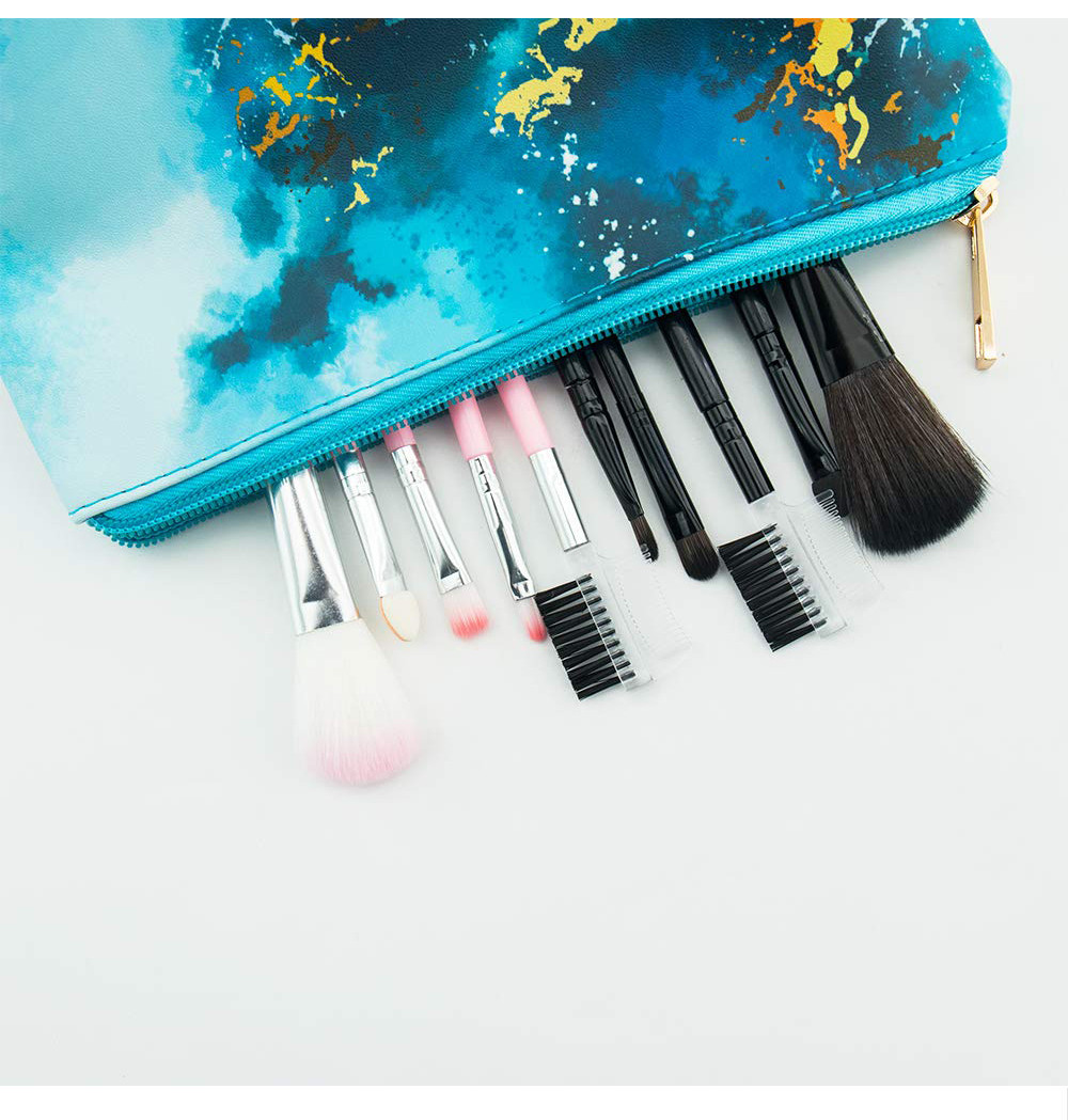 Portable 3pcs PU Leather Travel Cosmetic Bag For Women