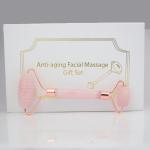 Length 150mm Pink Facial Jade Roller Quartz Guasha Stone