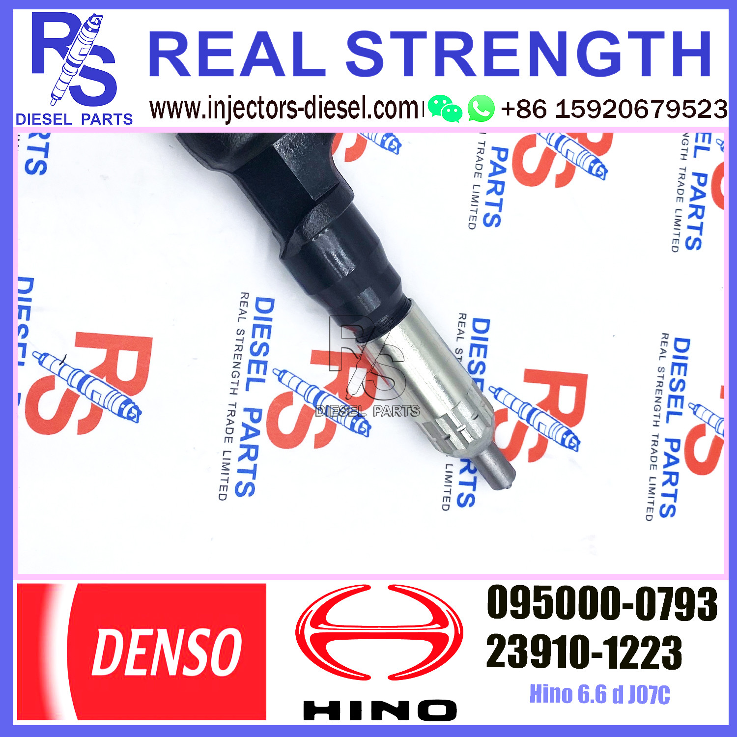 Common Rail Diesel Nozzle Injectors 095000-0792 095000-0793 095000-0794 For HINO 23910-1222 23910-1223 S2391-01223