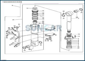 China AT314427 Bucket Cylinder Service Kit fits for DEERE 450LC factory