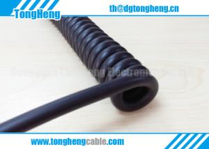 China Self Retracting TPU Sheathed Data Connection Customized Spring Cable factory