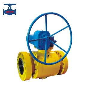China Trunnion Mounted Turbine Flanged Ball Valve factory