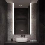 Smart LED Hotel Bathroom Vanity Mirrors Wall Mounted Frameless Defogger Dimmer