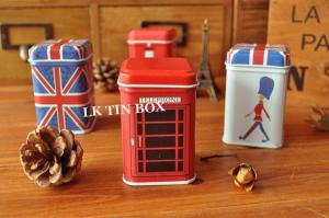 China Square Coin Tin box printing with stackable lid , Metal Storage Tins factory
