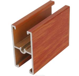 China 6008 T6 Anti Fading Wood Look Aluminium Profile Anodizing Protection factory
