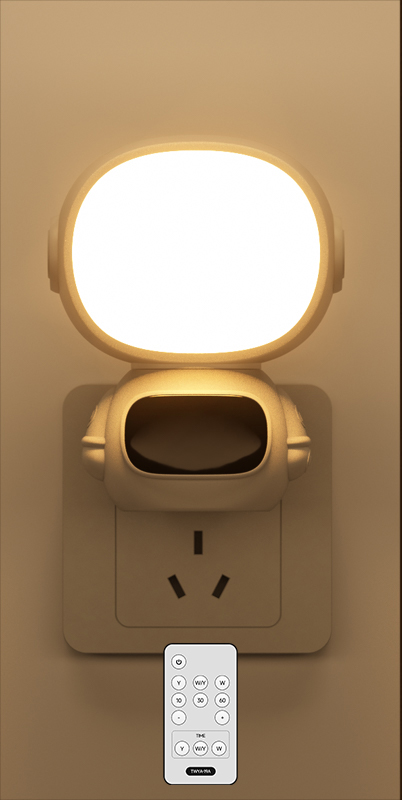 LED 5W Soft Light Remote-Controlled Astronaut Night Light for Bedroom Sleep Eye Protection