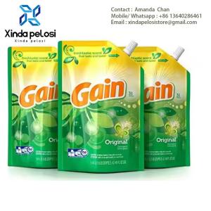 Stand Up Pouch Spout Washing Laundry Powder Detergent Plastic Packaging