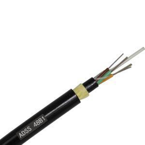 China Outdoor ADSS 48 Core 200M Self Supporting Aerial Cable factory