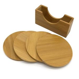 China round shape bamboo coaster set cup holder for trend selling and wholesale factory