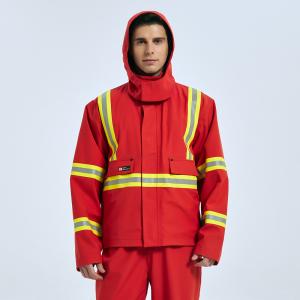 China EN1149 Anti Static Aramid Inherently Flame Resistant Rain Gear For Electric Power Industry factory