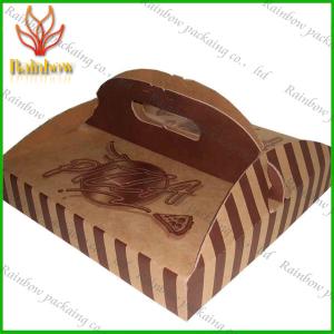 China Eco-friendly Paper Packaging Boxes Customizable With Handle For Pizza factory
