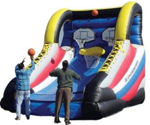 China 0.55mm PVC Tarpaulin Inflatable Hoop Shooter , Inflatable Amusement Park factory