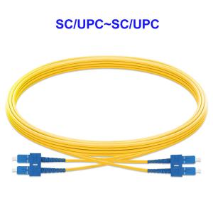 China SC Connector Duplex Single Mode Fiber Optic Cable SC UPC To SC UPC factory
