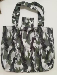 China Wholesales Good Quality Custom Camouflage Color 50D Polyester Fold Shopping Bag factory