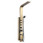 Shower Panel Wall Mounted Thermostatic Black Spa Rainfall Bath Stainless Steel