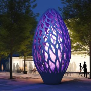 China Metal Light Art Sculpture Enhancing Outdoor Spaces With Beauty And Light factory