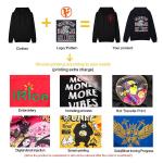 Custom Logo Oversized Sweatshirts Pullover Blank Plain Hoodies Unisex Cotton