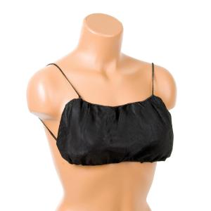 China S&amp;J Women Sexy Bra Disposable bra and panties SJ Manufacturer OEM Wholesale Disposable Black Shoulder Straps Bra for Spa Massage factory
