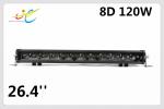 8D 12V 24V E-mark approved New bumper LED light bar, 120W 26.4inch super power