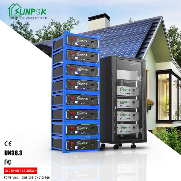 Lifepo4 Lithium Solar Battery 10kWh 20kWh 30kWh Rack Mounted Home Energy Storage