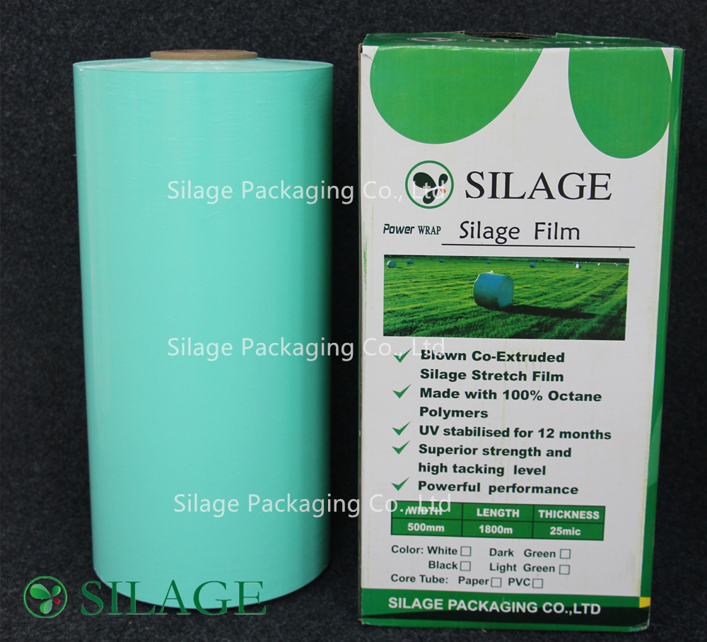 500mm Green Color Silage Film For Round Bales of Silage