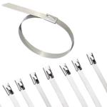Strong Metal Reinforced Zip Ties , Durable SS Cable Ties Alkali Resistance