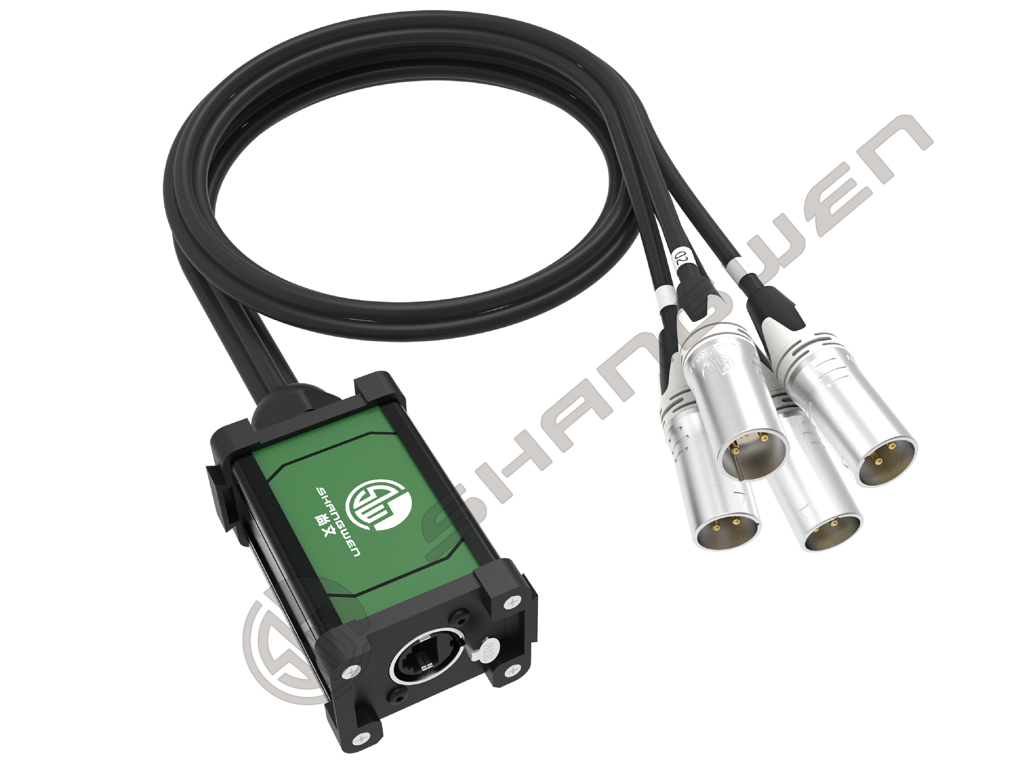 4-Channel 3-Pin XLR Audio Snake Cable for Stage Recording Studio Female Male Network Signal Extender Loud Speaker Cable Speakon