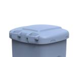Plastic Rotomolded Parts 150L Waste Bin With Single Wall Lid Wear Resistance