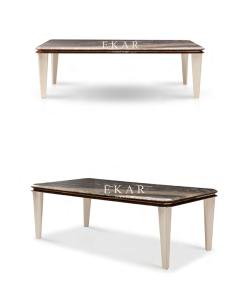 China Rectangle 8 Seater Marble Top Dining Table W002D1C factory