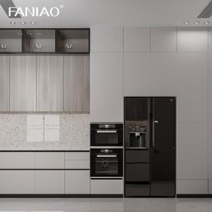 China Kitchens Flat Pack White Complete Cabinet Furniture Lacquer Home Set Modern Luxury Cabinet Kitchen factory