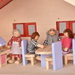 Kids DIY 55.5cm Garage Mini Dollhouse Furniture Wooden Miniature Dollhouse