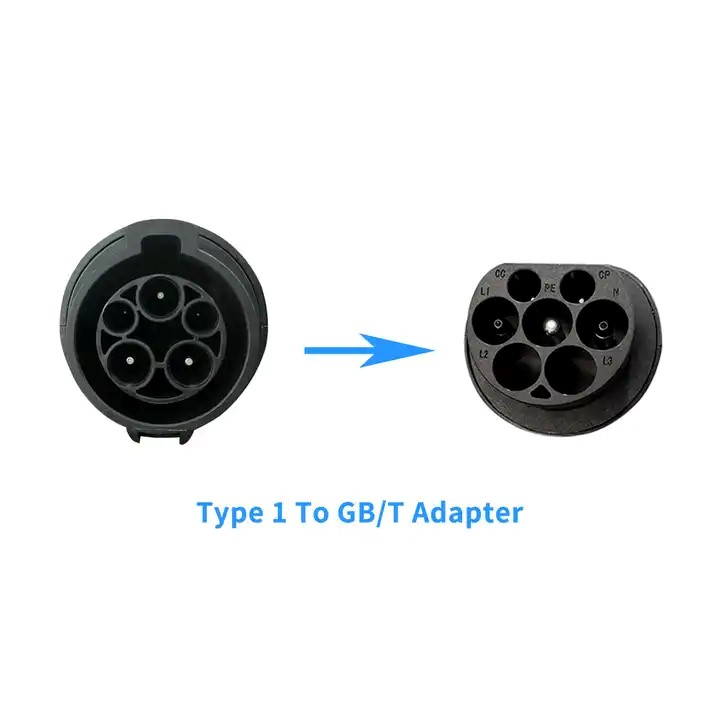 32A 250V SAE J1772 To GBT EVSE Adapter Type 1 To GBT Adapter EV Charger Converter