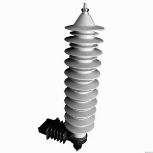 China Electrical HV Zinc Oxide Lightning Arrester Surge Protection Device Gray Color factory