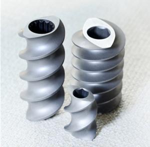 China 92 Nickel Alloy Pelletizer Parts Screw Elements For Wood Plastic Screw Extruder factory
