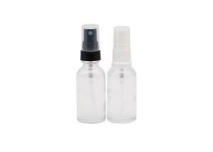China Hot Stamping 60ml Transparent Glass Reusable Spray Bottle factory