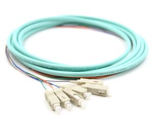 China Indoor Fiber Optic Pigtail SC APC UPC Single Multimode Aqua LSZH factory