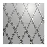 Safety Fence Galvanized Razor Barbed Wire 1.6-3.2mm Wire Diameter 7.5cm-15cm