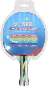 China 2 Star ITTF Rubber Ping Pong Bat , Long Handle Table Tennis Bats Standard Size factory