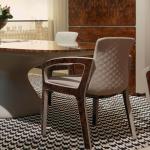 63x90cm Luxury Modern Dining Chairs With Armrest European Wooden