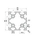Anodized 4040 T Slot Aluminium Extrusion For CNC Table
